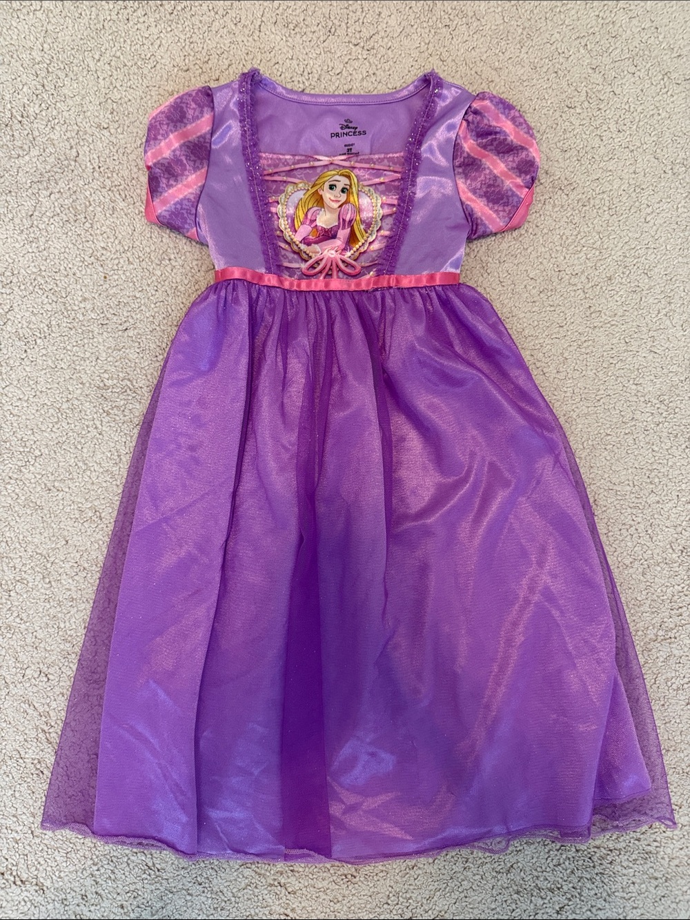 Disney Princess Rapunzel Fantasy Nightgown Tangled Dress up 3T